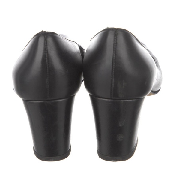 Stuart Weitzman square-toed leather heels size 8 - Picture 4 of 5